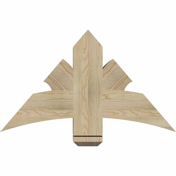 Ekena Millwork Davenport Rough Sawn Timber Gable Bracket, Douglas Fir, 36"W x 21"H x 6"D x 6"F, 14/12 Pitch GBW036X21X0606DAV00RDF - main